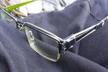 Picture of glasses that was fixed with insulation tape