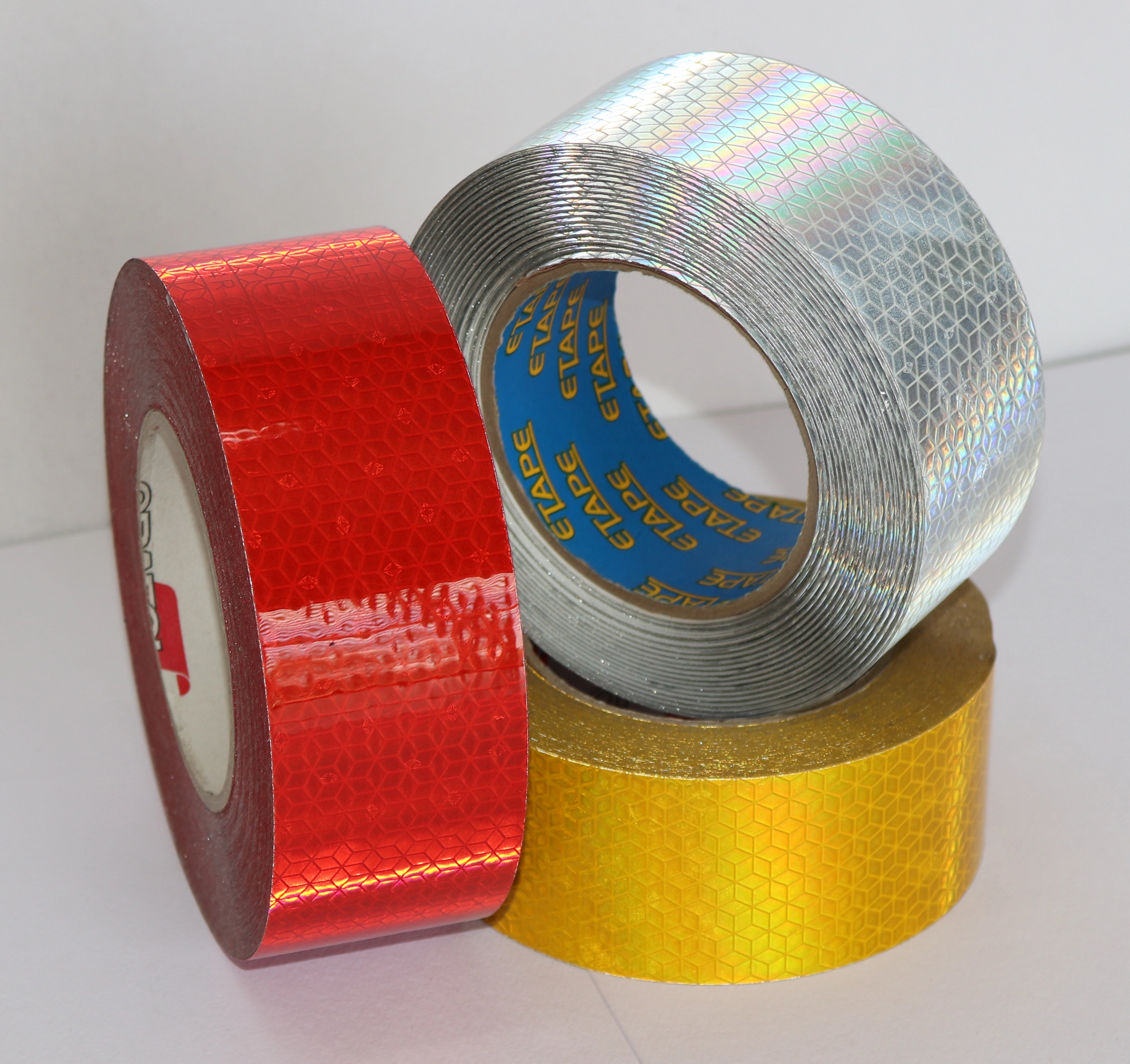Reflective safety tape used for application onto trucks and trailers sold by Easitape