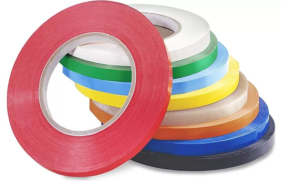Bag sealing tape shown off in different colors and types sold by Easitape
